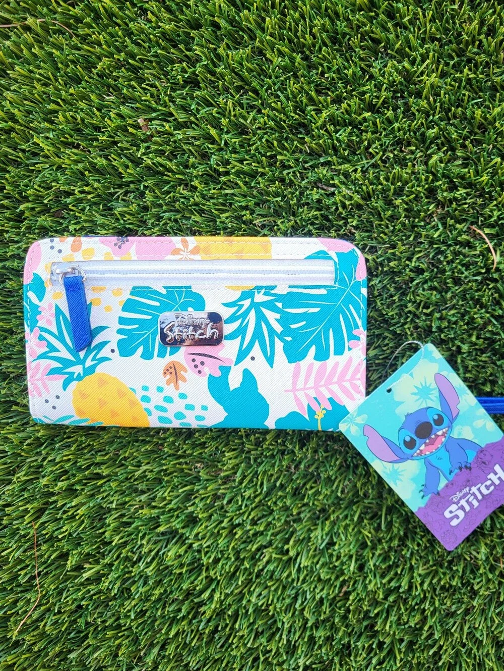 Disney Lilo & Stitch Tropical Zip Wallet - Teal, Yellow, Pink